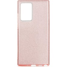 Spia Samsung Galaxy Note 20 Ultra Kılıf Pembe Jade Simli Silikon Kapak  Esnek Ince (Samsung Galaxy Note 20 Ultra, Pembe)