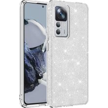 Spia Xiaomi Mi 12T Pro Kılıf Gümüş Jade Simli Silikon Kapak  Esnek Ince (Xiaomi Mi 12T Pro, Gümüş)