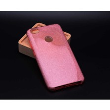 Spia Xiaomi Redmi Note 5A Kılıf Pembe Jade Simli Silikon Kapak Esnek Ince (Xiaomi Redmi Note 5A, Pembe)