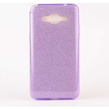 Spia Samsung Galaxy J2 Prime Kılıf Mor Jade Simli Silikon Kapak Orijinal Esnek Ince (Samsung Galaxy J2 Prime, Mor)