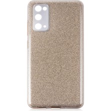 Spia Samsung Galaxy S20 Fe Kılıf Gold Jade Simli Silikon Kapak  Esnek Ince (Samsung Galaxy S20 Fe, Gold)