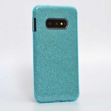Spia Samsung Galaxy S10E Kılıf Mavi Jade Simli Silikon Kapak  Esnek Ince (Samsung Galaxy S10E, Mavi)