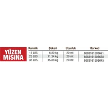 Effe Balık Misina Latex Floating Line - Yeşil