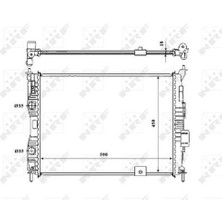 Nrf 53846 Motor Radyatörü Qashqai 1,6 (HR16) 07-13 Manuel (590×451,5×18)