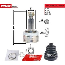Mga 70756 Aks Kafası Dış Absli Tucson 04-10 27X25X62.2XABS-48