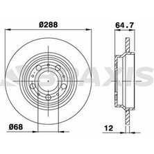Braxis AE0333 Arka Fren Disk Aynası S80 2.8t6.2.9.2.0.2.0t.2.4 05.98 S60 2.4.2.4t.2.4d5.2.0t.2.4t Awd 11 Xc 6 9434167.4