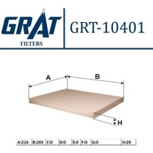 Grat 10401 Polen Filtresi Doblo 10- Fiorino 08- Punto 12- Grande Punto 05- Practıco 10- / Mıto 08- / Bipper 08- / Nemo 08- / Combo 12-