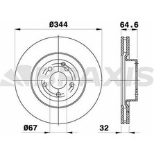 Braxis AD1096 Fren Diski Ön W212 11-15 S212 11-15 C204 11-C207 09-16 A207 14-15 A0004211512