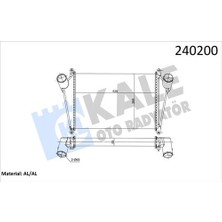 Kale Oto Radyatör 000CAC030 Turbo Radyatörü Isuzu Isuzu Kamyon 7.5t Al Brz