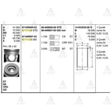 Goetze Iss 87-71128-50 Piston Segman 0.50 Era Dizel 06-