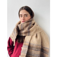 Retrobird Şal Atkı Unisex Krem
