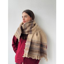 Retrobird Şal Atkı Unisex Krem