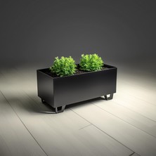 Deqqu Duracube Orta Boy Metal Saksı - 19X22X40CM (Kaynaklı & Hazır Kullanım)