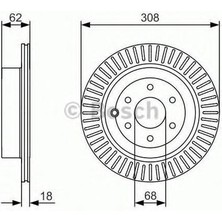 Bosch 0986479533 Fren Diski Arka Havalı Nissan Pathfinder 05-Navara 2.3 D23 15-Mercedes X-Class 470 17- 43206EB300