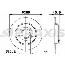 Braxis AE0100 Arka Fren Disk Aynası Focus Iı 04-Focus Iı C-Max 03-07 C-Max 07-1.6ti 16V 1.6tdcı 1.8 Maz 9M512A315BA