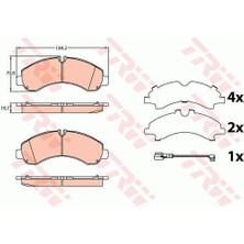 Trw GDB3645 Disk Fren Balatası Ön Canter Fb7-Fb8-Fe7-Fe8 7.generation 2005-2010