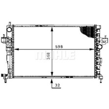 Mahle-Knecht CR391000S Su Radyatörü (630×378×34) Combo C Corsa C 1.7 Dı Dtı 00- Y17DT (ENO:8MK376714384)