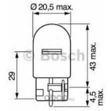 Bosch 1987302251 Ampul W3X16D 12V W21W