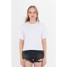 Kadın Yuvarlak Yaka Regular Fit Normal Kesim T-Shirt Tişört 3'lü Set