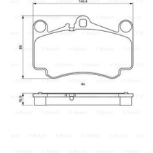 Bosch 986494710 Ön Balata Porsche 911 (03-05)
