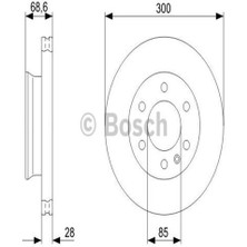Bosch 0986479R78 Fren Diski Ön Sprinter 906 06-18 907 910 18-Crafter 30-35 06-15 2E0615301