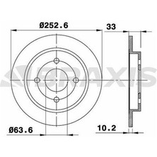 Braxis AE0034 Arka Fren Disk Aynası Focus 98-05 Fiesta V 04-08 Fıseta Vı 13-Scorpio 94-98 Sierra 82-93 Çap 252 95GB2A315FA