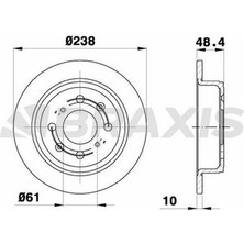 Braxis AE0242 Arka Fren Disk Aynası Düz Honda Accord 86-89 Civic 88-95 CR90-94 Prelude 87-90 Rover 200 90-00 239X4 EGP1254