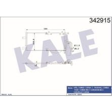 Kale Oto Radyatör 342915 Klima Radyatörü Corsa C 00- 1.7 Dtı Combo 00- 1.7 Dtı