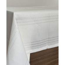 160 x 220 Masa Örtüsü Dertsiz,leke Tutmaz Keten Colber Kumaş,gri,ekru,füme,taş Gri,siyah,8 Kişilik
