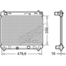 Denso DRM50104 Su Radyatörü-(Man.)-(Toyota Uyumlu: Yaris 06-13 1.4 D4D ) DRM50004