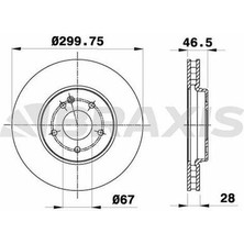 Braxis AE0712 Fren Diski Ön W203 00-07 CL203 02-08 C209 02-09 W210 97-02 R170 00-03 A2034210512