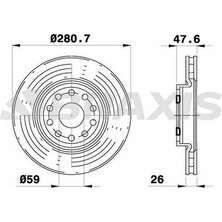 Braxis AE0383 Ön Fren Disk Aynası Alfa 166 2.0ı Twin Spark DF2761