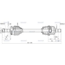 Maher 1990 Aks Komple Ön I-20 09-14 Benzinli 1.4-1.6 A-Tm-T Sol Absli 48 Diş 656MM
