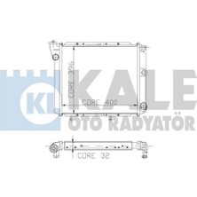 Kale Oto Radyatör 0503113PS Su Radyatörü Renault 9 R11 3 Sıra Ps Sıstem