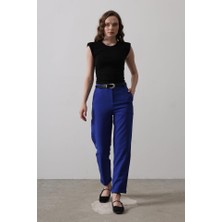 Gıronda Kemerli Havuç Pantolon - Saks