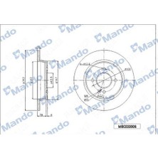 Mando MBC030006 Arka Fren Disk Aynası 262MM Accent Blue 11-Kia Rio 11-I20 15 584110U300