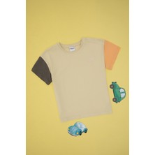 U.S. Polo Assn. Erkek Çocuk Açık Haki Oversize Bisiklet Yaka Tişört 50307154-VR183
