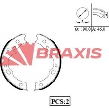 Braxis AC0067 El Fren Pabuçlu Balata NPR66 NPR59 NPR71 NPR75 Nlr Nnr Otobüs Canter FE659 Fuso FE859 K 4443 MC894263