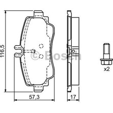 Bosch 986424470 Disk Balata A 140 09.2000 - 08.2004; A 140 10.1997 - 08.2004; A 160 Cdı 03.2001 - 08.2004; A 160 Cdı