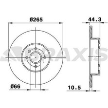 Braxis AE0304 Arka Fren Disk Aynası Laguna 1.8 2.0 2.2 D 93 03.01 Safrane 2.0 2.2 4.92 7.96 265X10.5X4DL 7701205844