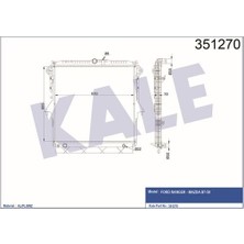 Kale Oto Radyatör 351270 Su Radyatörü Ranger 2.2tdcı 3.2tdcı 11- Mazda B2200