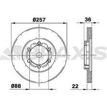 Braxis AE0478 Ön Fren Disk Aynası Havalı Frontera A 2.4ı 2.3 Td 92 97 569801