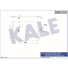Kale Oto Radyatör 386200 Klima Radyatörü S-Max 06- Mondeo Iv 07- Galaxy Iıı 06- / S60 10- S80 06- V70 06- XC70 06- / Freelander Iı 07- 602X468X16