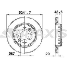 Braxis AE0522 Ön Fren Disk Aynası Havalı Sephia 1.5ı 1.6l 1.8ı 16V 93 Shuma 1.5ı 16V 1.8ı 16V 10 2996 0K20A33251