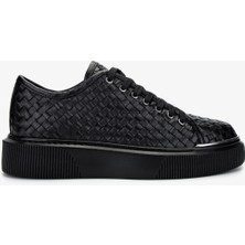 Valmenti Erkek  Deri Siyah Sneakers & Spor Ayakkabı 352 22214 Erk Ayk Y25 Sıyah Orgu