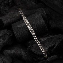 Zülfikar Kılıç Işleme Gurmet 925 Ayar Gümüş Erkek Bileklik