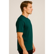 Erkek Oversize Geniş Kesim Yumuşak Dokulu Basic Bisiklet Yaka Tişört %100 Pamuk