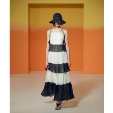 Halter Yaka Colorblock Elbise IS1250002354001