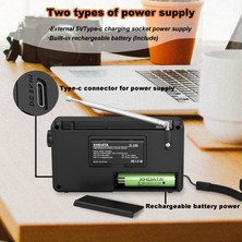 Xhdata D-109 Radyo Fm Am Sw Full Tam Bant Taşınabilir Radyolar Bluetooth Uyumlu Dijital Radyo Alıcısı Destek Tf Kart Mp3 Çalar