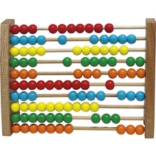 Bee Smart Montessori Renkli Ahşap Abaküs / 12 Ay / Eğitici, Öğretici ve Güvenli Çocuk Oyuncağı